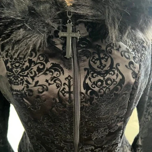 Killstar moonspell hooded coat flare sleeve size small - Picture 4 of 7